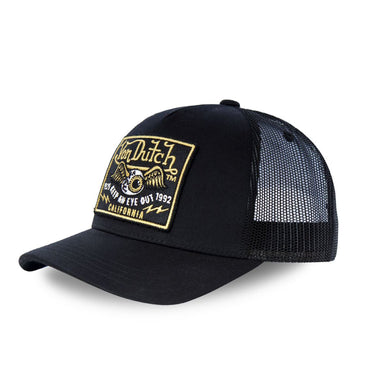 Von Dutch Heritage-cap med firkantet patch, eyes, guld/sort