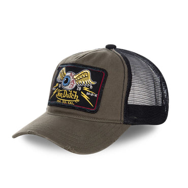 Von Dutch Heritage-kasket med Eyes-patch – kaki