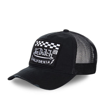 Von Dutch Heritage cap med firkantet Racer-patch – sort