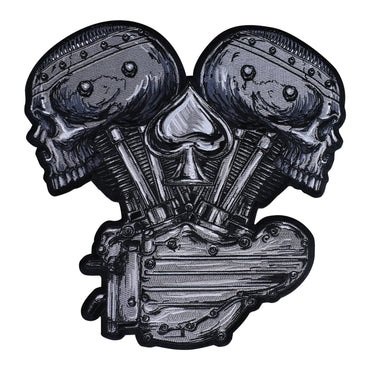 Lethal Threat Metal And Meyhem V-Twin Skull-patch