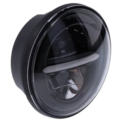 5.75" Splitter LED Forlygte med Skiftbar Halo-ring (Sort)