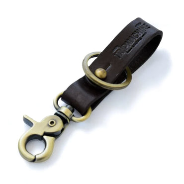 Trip Machine nøgleholder i læder – Tobacco/antique gold