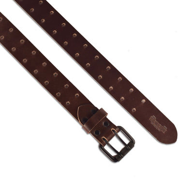 Trip Machine bælte med dobbelt stift – tobacco brown