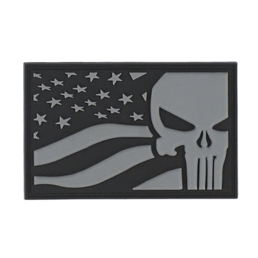 Army Surplus Punisher USA-flag patch, grå
