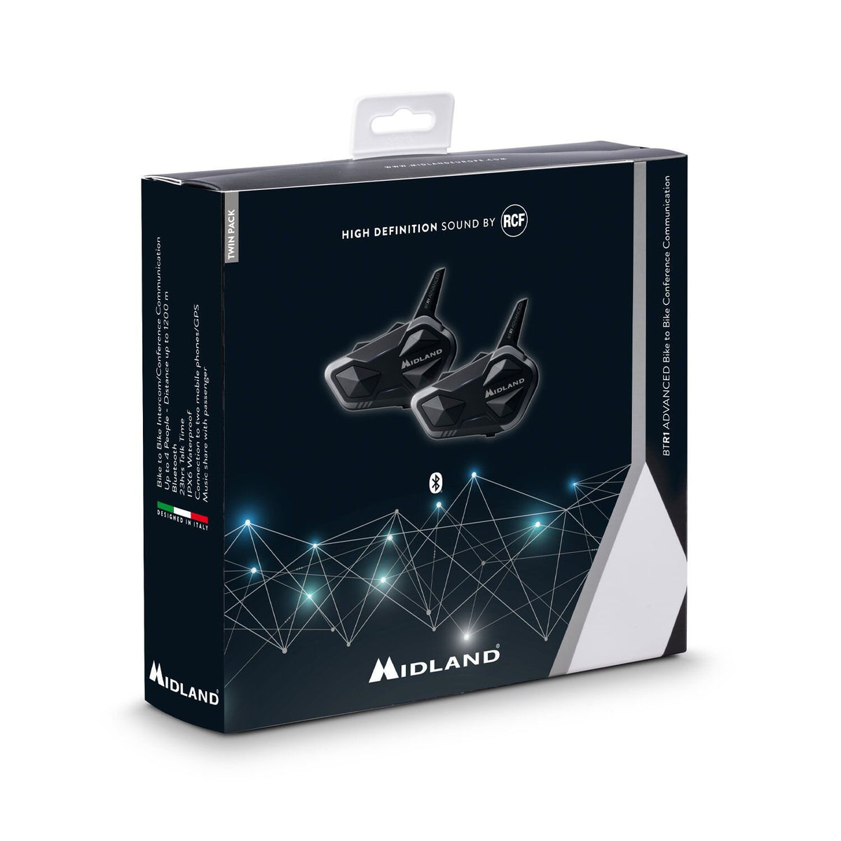 Midland BTR1 Advanced Twin Bluetooth-kommunikationssystem