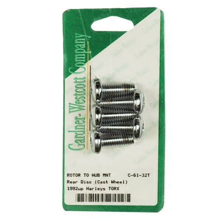 Garner-Westcott, front/rear brake rotor bolt kit. Torx Item No: 997405