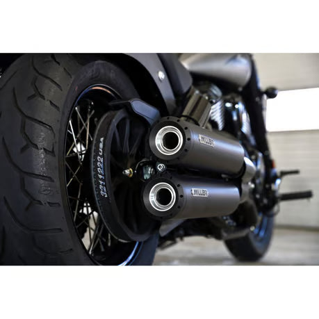 Miller, Omaha Euro 5 Slip-On mufflers. Matte Black Item No: 997948