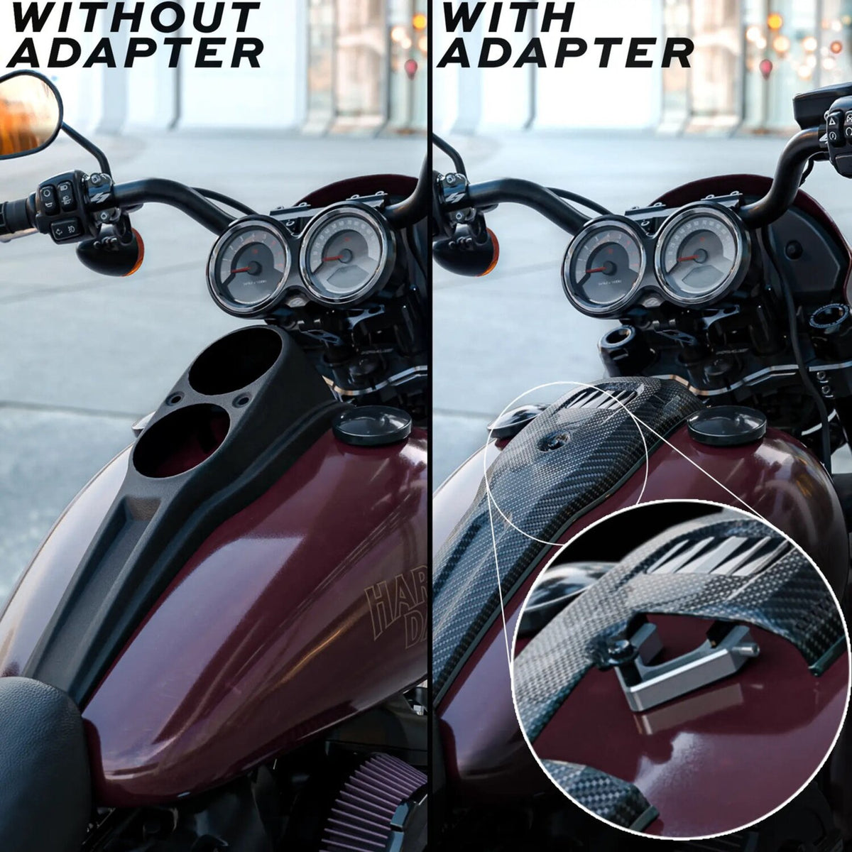 Kraus dashadapter til Softail