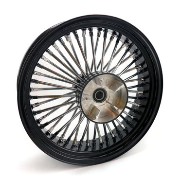 MCS Radial 48 Fat Spoke Baghjul – 5.50 x 18" (Sort/Krom)