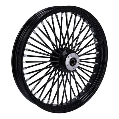 MCS Radial 48 Fat Spoke Forhjul – 3.50 x 23" DF (Sort/Krom)