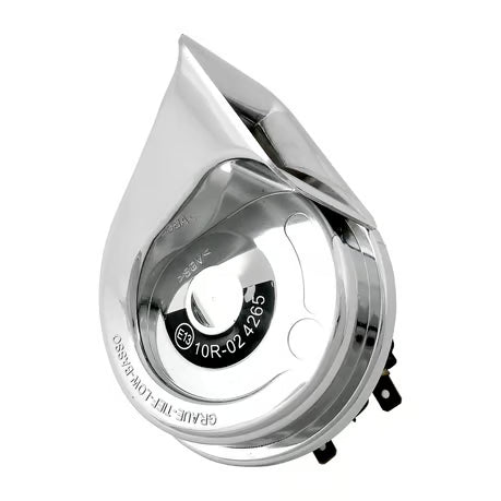 Horn OEM style horn, 'Early Square Style'. Chrome Item No:  950280