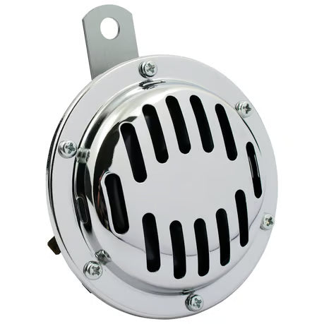 Horn Custom disc horn. 101mm. high tone. Chrome Item No:  900997