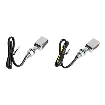 Fastline Mini LED 3-i-1 Baglygte og Blinklys – Krom med Røgfarvet Glas