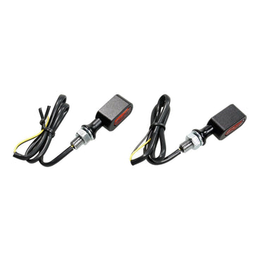 Fastline Mini LED 3-i-1 Baglygte og Blinklys – Sort med Gult Lygteglas
