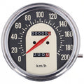 FL speedometer, '62-67 electra face', black/gold. 1:1 kmh Item No:  900965