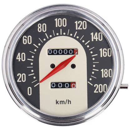 FL Speedometer '62-67 Electra Face' – Sort/Guld Urskive | 2:1 km/t Gearing