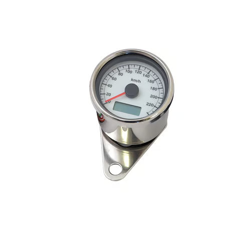 Stoker, electronic speedometer. 60mm. White face Item No:  901164