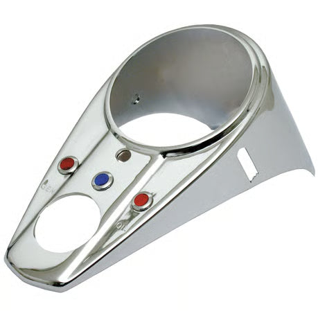 62-67 style 3-light dash cover. Chrome Item No:  506425