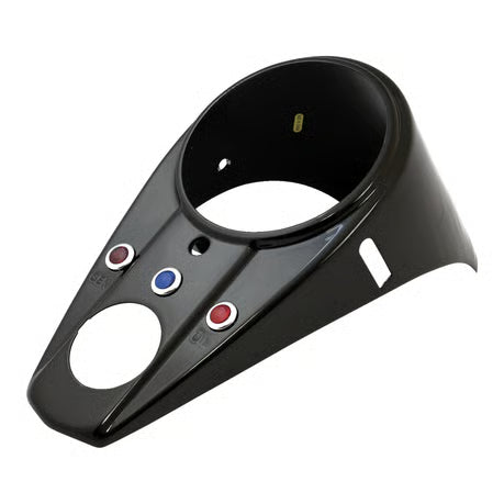 62-67 style 3-light dash cover. Gloss black Item No:  504957