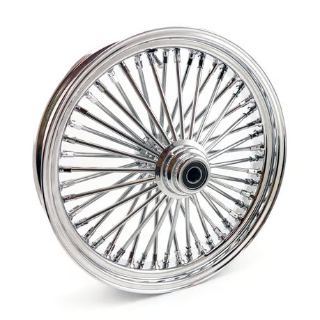 MCS radial 48 fat spoke front wheel 3.50 x 18 SF chrome Item No: 597900