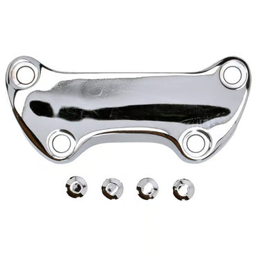 Øverste Styr-Klemskinne i OEM-stil (Krom / Plain) – Stilrent Forkromet Top Clamp uden Skørt til Harley-Davidson Sportster & Big Twin