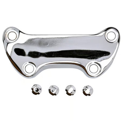 Øverste Styr-Klemskinne i OEM-stil (Krom / Plain) – Stilrent Forkromet Top Clamp uden Skørt til Harley-Davidson Sportster & Big Twin