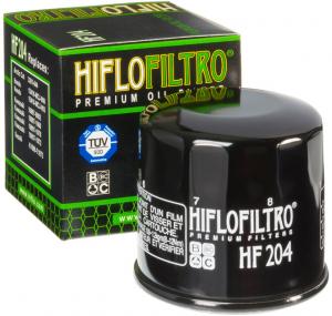 Hiflofiltro HF204 oliefilter i sort finish til motorcykler