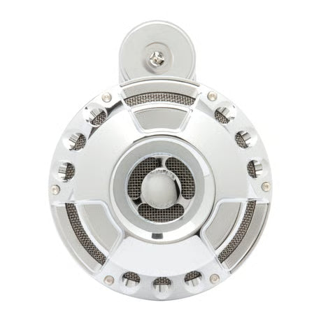 Horn Arlen Ness, billet horn kit, Deep Cut. Chrome Item No:  956356