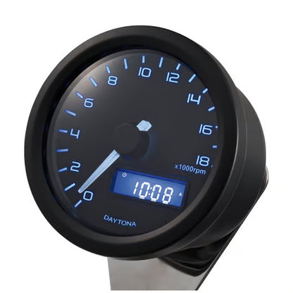 Velona, 60mm tachometer 18.000 RPM. Black  510144