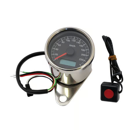 Stoker, electronic speedometer. 60mm. Black face Item No:  901163