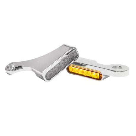 HeinzBikes, 'Stripes' below bar turn signals. Chrome no PL Item No: 705793
